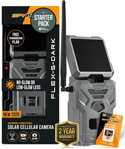 Miniatura 11 de SPYPOINT Flex-S-Dark Ultimate Pack con tarjeta SD + LIT-22 - Cámara solar de rastreo celular - Panel solar integrado, fotos de 40 MP, videos