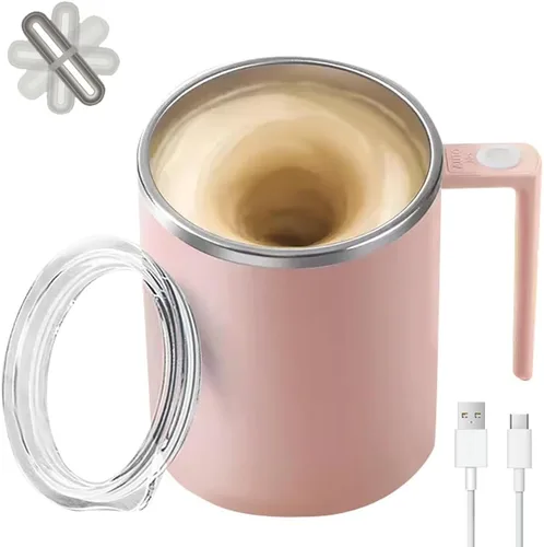 Miniatura 13 de Taza de café autoagitable, apta para café, leche, cacao y otras bebidas, botella aislada (temperatura negra, 12 onzas)