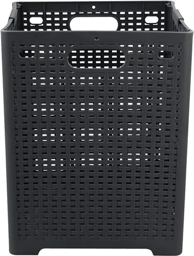 Miniatura 7 de Kekow 1 paquete de 42 L cesta plegable de plástico, color gris Cesta plegable para ropa sucia