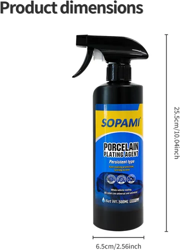 Miniatura 2 de SOPAMI Paquete de 2 aerosoles avanzados para revestimiento de automóvil, esmalte de acción rápida y cera para eliminación de arañazos, lavado sin