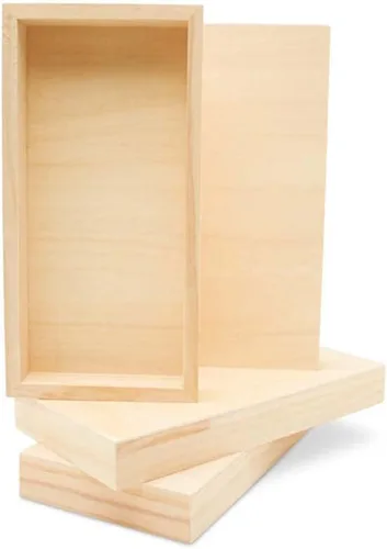 Miniatura 29 de Panel de pintura de abedul de 11 x 14 x 1-1/2 pulgadas, paquete de 3 tableros de lienzo de madera para pintar, carteles en blanco para manualidades
