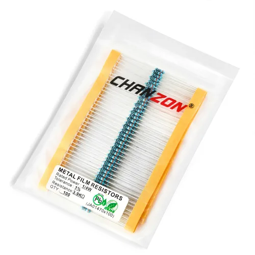 Miniatura 93 de Chanzon 100pcs 1/4W (0.25W) 62 Ohmios Resistencia fija de película metálica Ohmios 0.01 ±1% Tolerancia 62R MF Resistencias de orificio pasante