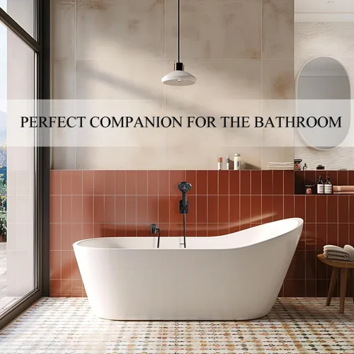 Miniatura 2 de PROOX Grifo de bañera de metal con rociador de bronce aceitado, 6 ajustes de ducha de mano con interruptor de pausa de encendido/apagado, grifo