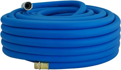 Miniatura 25 de Wiseflow Leader Hose Manguera de agua resistente de 3 x 5/8 pulgadas con accesorios de latón macho a hembra, extensor de manguera corta para carrete