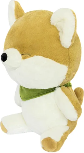 Miniatura 8 de FRANKIEZHOU Peluche Shiba Inu, animal de peluche de 10 pulgadas, marrón claro, juguete suave para niños, perro de peluche, almohada de abrazo