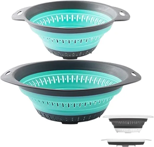 Miniatura 22 de Colador y colador plegable, coladores de silicona y coladores de alimentos, para verduras y frutas, esenciales de cocina