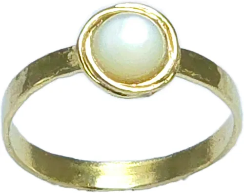 Miniatura 33 de Anillo de oro de piedras preciosas, anillo de piedra chapada en oro de 14 quilates, anillo de piedra apilable, anillo de oro de piedra pequeña