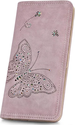 Miniatura 12 de KITEVIUN Cartera RFID para Mujeres Ultra Delgada Fina Cartera de Mujer Compacta Clutch Cartera Larga para Damas, 01-Blanco, Moderno