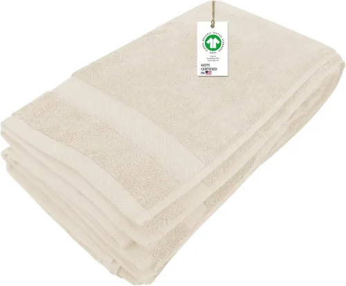 Miniatura 30 de Toallas 100% algodón orgánico de 22.93 oz/m² de felpa al tacto de secado rápido, paquete de 12 toallas de lavado de algodón orgánico, certificado