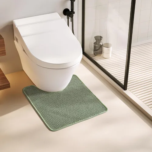 Miniatura 87 de TYUU Alfombras de Baño Antideslizantes Lavables, Tapete de Baño Súper Absorbente Delgado de Pila Baja para Secar Rápido, Alfombra de Baño Pequeña