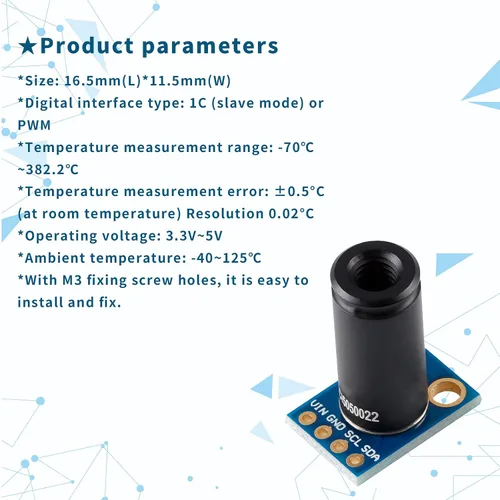 Miniatura 2 de MLX90614ESF-DCI Módulo de sensor de temperatura infrarrojo sin contacto Módulo de sensor de temperatura infrarroja de alta precisión Módulo