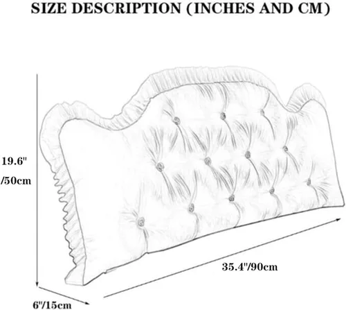 Miniatura 6 de Almohada para cabecera ZZYK Full King Queen Twin, almohada grande de lectura, almohada de respaldo en forma de cuña, almohada de posicionamiento Gris