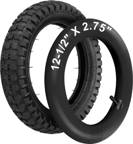 LotFancy Juego de neumático y tubo interior de 12.5x2.75 (12-1/2x2.75) para Razor MX350 MX400 Dirt Rocket, X-Treme X-560 - Neumático y tubo