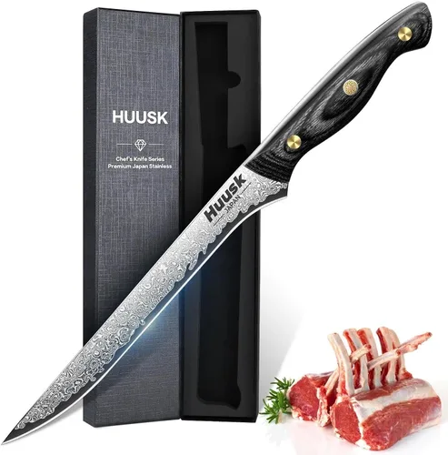 Miniatura 11 de Huusk Cuchillo Vikingo con Vaina Cuchillos para Deshuesar para Cortar Carne, Cuchillos Cavernícola Ultimo Forjados a Mano de Espiga Completa