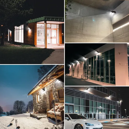 Miniatura 7 de OSTEK Paquete de luz LED de pared de 40 W, giratorio, ajustable, 5000 K, 5500 lm, paquete de pared de área al aire libre, lámpara LED para luz