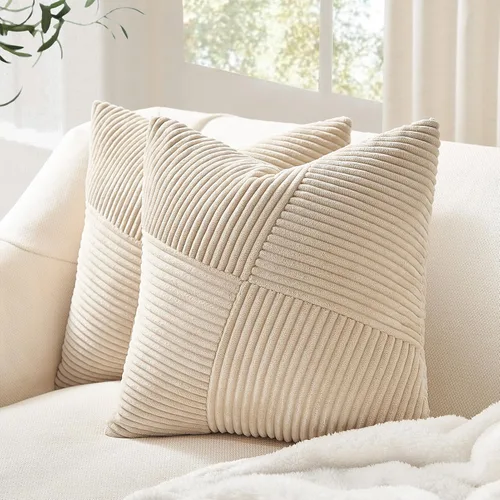 Miniatura 11 de Topfinel Juego de 2 fundas de almohada decorativas negras de 16 x 16 pulgadas para sofá, cama, decoración rústica estilo bohemio para el hogar