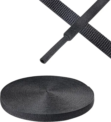 Miniatura 15 de Tubo Termorretráctil Trenzado Negro 2 en 1 Funda de Manguera de Telar de Alambre de Tela Retráctil Automotriz Protector de Gestión (1/2"-15ft)