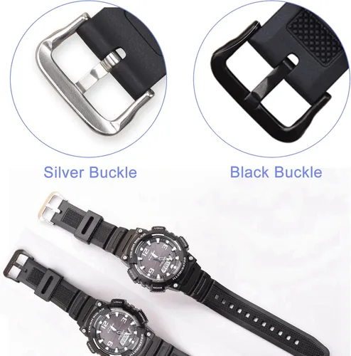 Miniatura 4 de Lijinlan Correa de reloj de repuesto de resina para hombre Casio AE-1000W AE-1200 AE-1300 AEQ-110W AQ-S800W MRW-200H SGW-300H SGW-400H W-216H W-218H