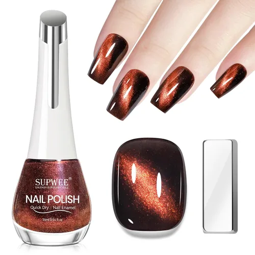 Miniatura 13 de Esmalte de uñas de ojo de gato con perla de sirena, secado rápido, esmalte de uñas magnético sin gel con imán, esmalte de uñas de ojo de gato