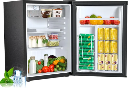 Miniatura 8 de Electactic Refrigerador compacto de 2.56 pies cúbicos con puerta individual reversible, NEGRO