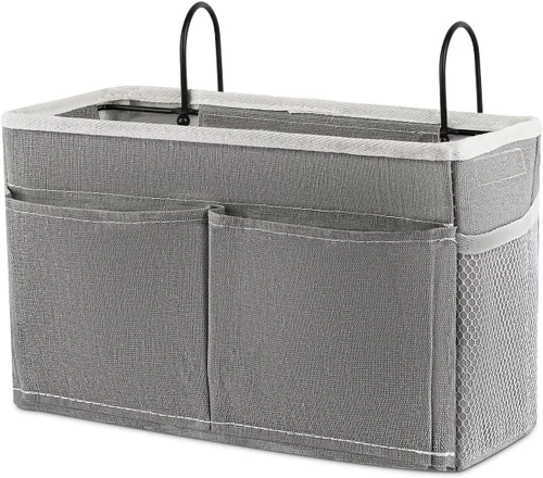 Organizador de Mesita de Noche Cesta de Almacenamiento Colgante para Mesita de Noche Organizador de Cama para Cabeceros Literas Dormitorios