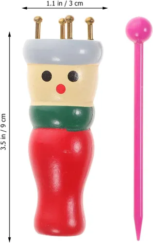 Miniatura 3 de EXCEART Muñeca de tejer de madera con aguja DIY hilo de lana carrete de tejer para manualidades trenzadas, herramienta de punto de madera de mano