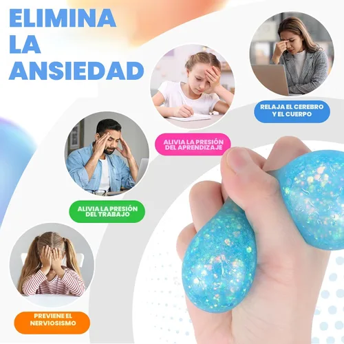 Miniatura 2 de Pelotas de Estrés y Juguetes Sensoriales Fidget: Juego de 12 Bolas Esponjosas de Estrés para Niños de 3 a 12 años - Bola Sensorial de Terapia
