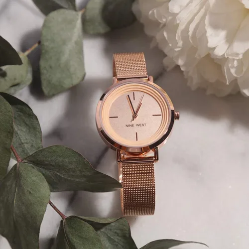 Miniatura 5 de Nine West Reloj de pulsera de malla para mujer
