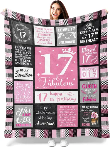 Miniatura 12 de Regalos de cumpleaños número 18 para niñas - Manta acogedora 50"x60", para niña de 18 años, ideas únicas de decoración de 18, el mejor regalo
