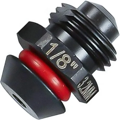 Miniatura 3 de 48-54-0100 Herramienta de remache de mano Piezas de nariz de retención 4 unidades para remachador 2550, tamaños de mandril incluyen 3/32", 1/8