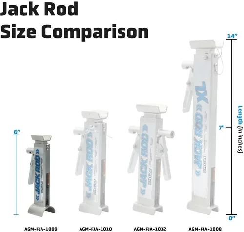 Miniatura 3 de AGM Jack Rod, barra de soporte de bloqueo de 2 toneladas para gatos de piso, gato no incluido, viaje de 14 pulgadas, 3 libras, soporte de gato