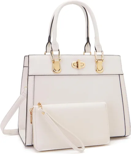 Miniatura 10 de Conjunto de bolso para mujer, bolso de mano, bolso de hombro, asa superior, bolsa de trabajo, bolsa cruzada a juego, 2 piezas