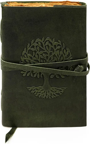 Miniatura 49 de Diario de cuero para mujeres y hombres, 200 páginas, 5 x 7 pulgadas, regalos para mujeres, diario de viaje, cuaderno de mujer, marcador de 7 chakras