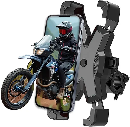 Miniatura 6 de Soporte para teléfono de bicicleta mejorado 2025, bloqueo y desbloqueo rápido con una sola mano para soporte de teléfono de motocicleta, soporte
