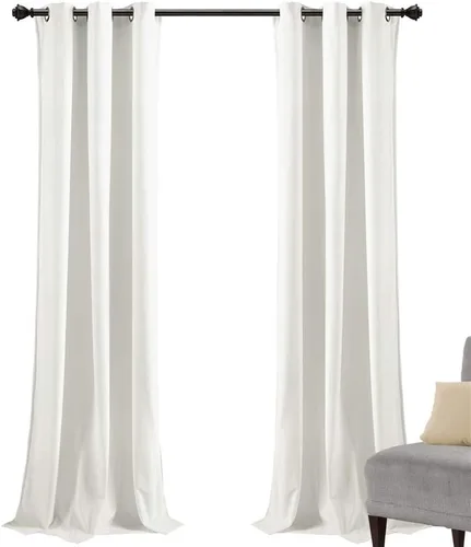 Miniatura 12 de Lush Decor Prima Velvet Sólido - Par de paneles de cortinas para ventana con ojales de filtrado de luz, 95" L x 38" A, Negro