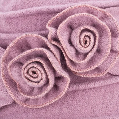 Miniatura 2 de Gorro de lana con diseño de flores Gatsby de los años 20 para mujer, con lazo, para aplastar, A287