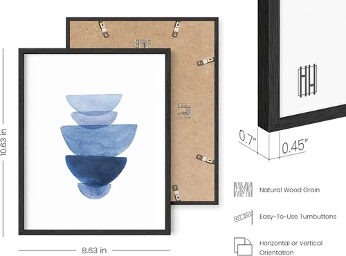Miniatura 3 de HAUS AND HUES Juego de 4 decoración de pared azul – Impresiones artísticas abstractas azules, decoración estética de habitación, arte de pared Azul