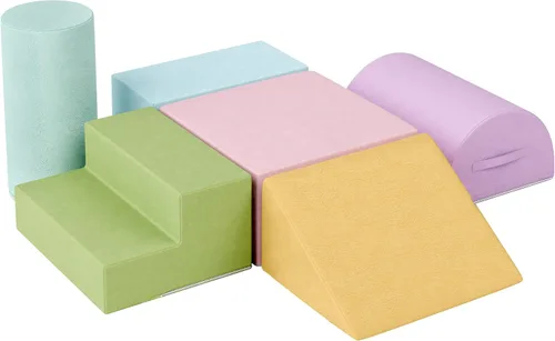 TOLEAD Bloques Grandes de Escalada para Bebés – 6 Piezas Juguetes de Escalada para Niños Pequeños - Equipo de Gimnasio de Juego de Espuma Suave de
