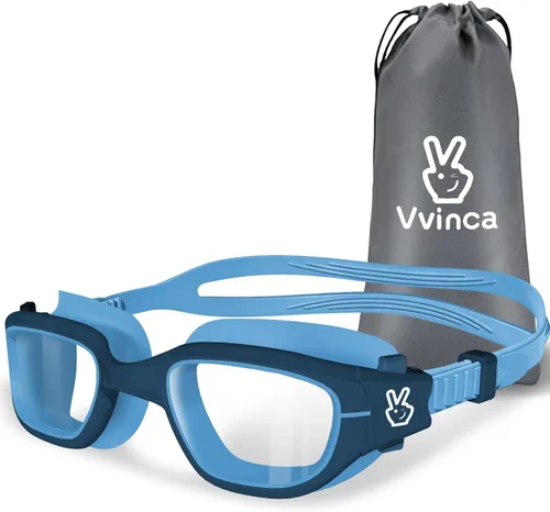 Miniatura 15 de Vvinca Gafas de natación para niños, gafas de natación para niños pequeños de 3 a 14 años, protección UV antivaho sin fugas, gafas de piscina