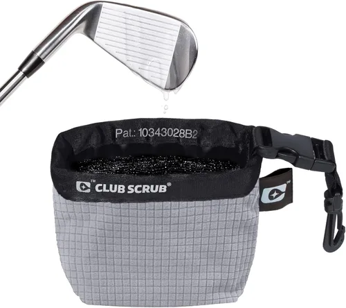 Miniatura 19 de Club Scrub Bolsa de limpieza para palos de golf y pelotas de golf, forro impermeable con tecnología de cara limpia, clip desmontable, lavable a Negro