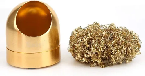 Hilitand Limpiador de punta de pistola de soldadura, bola de alambre de soldadura, soporte de bola de limpieza, soporte de base de soporte de