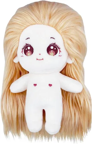 Miniatura 6 de niannyyhouse Muñeca de peluche de 7.9 in para niña, cuerpo de peluche humanoide, sin atributo, 8 pulgadas, cuerpo normal, ropa de vestir, regalos