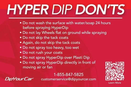 Miniatura 8 de DipYourCar HyperDip Pintura - lata de pintura en aerosol para automóviles con acabado de inmersión - Protección de pintura removible y desprendible