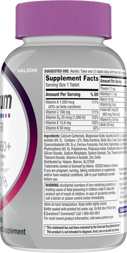 Miniatura 14 de Centrum Silver - Multivitamínico para mujeres 50 Plus, suplemento multivitamínico/multimineral con vitamina D3, vitaminas B, ingredientes sin OMG