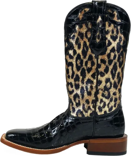 Miniatura 2 de Johnny Ringo - Botas occidentales para mujer, puntera cuadrada, piel de patente 628-13C B (M)