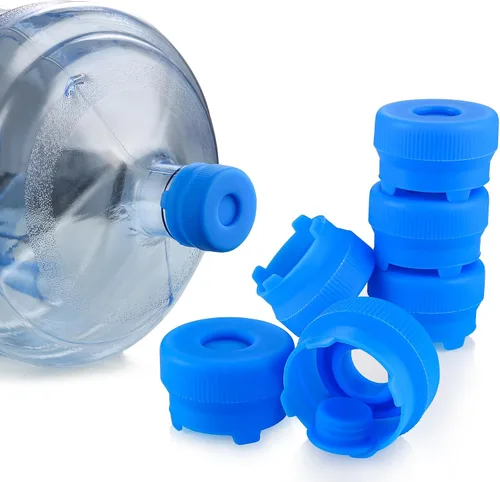 [Paquete de 6] Tapa para jarra de agua para botellas de agua de 2,3,4,5 galones con tapas estándar/tornillo/corona, tapas de botella de agua Azul