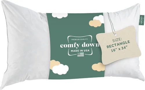 Miniatura 15 de ComfyDown Cojín de 12 x 12 pulgadas, relleno de plumas y plumas, funda 100% algodón, fabricada en Estados Unidos, funda de almohada decorativa suave