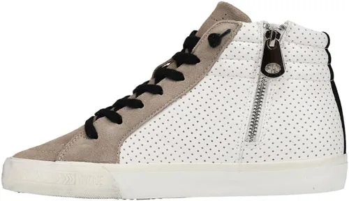 VINTAGE HAVANA Gadol - Zapatillas altas perforadas para mujer, color beige, blanco