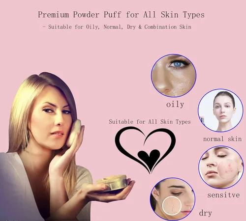 Miniatura 7 de Powder Puff - Polvo de maquillaje de terciopelo ultra suave lavable de 3.15 pulgadas para polvo facial, polvo fijador, polvo corporal, polvo suelto