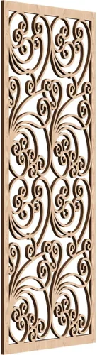 Miniatura 13 de 9 3/8"W x 24 3/8"H x 1/4"T Marilla Decorativos Paneles de Pared de Madera Calado, Abedul